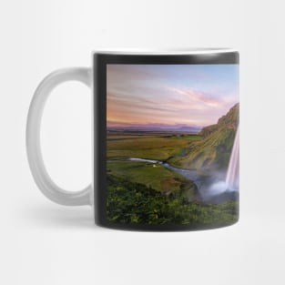 A Sunset at Seljalandsfoss Mug